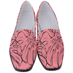 Pink Monstera Women s Classic Loafer Heels by ConteMonfrey