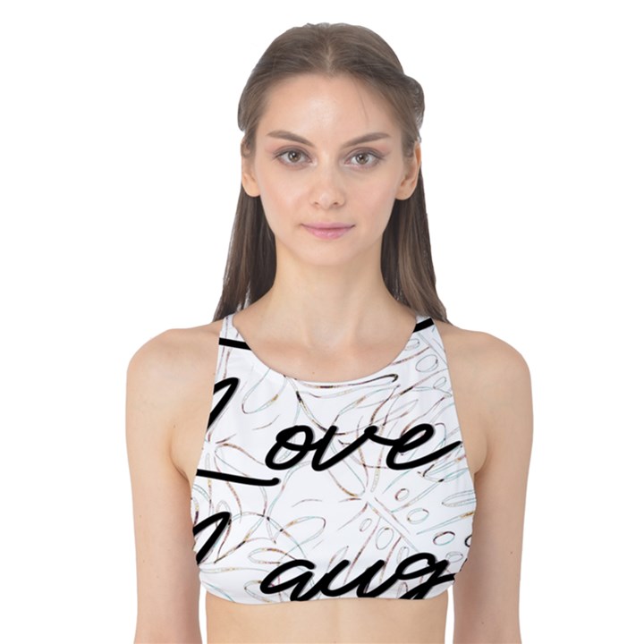 Live love laugh Monstera  Tank Bikini Top