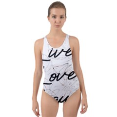 Live Love Laugh Monstera  Cut-out Back One Piece Swimsuit