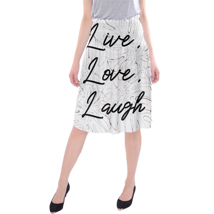 Live love laugh Monstera  Midi Beach Skirt