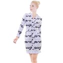 Live love laugh Monstera  Button Long Sleeve Dress View1