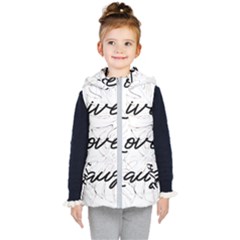 Live Love Laugh Monstera  Kids  Hooded Puffer Vest