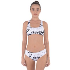 Live Love Laugh Monstera  Criss Cross Bikini Set