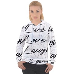 Live Love Laugh Monstera  Women s Overhead Hoodie