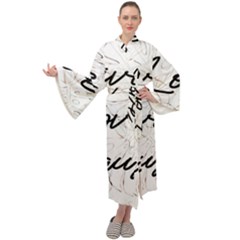 Live Love Laugh Monstera  Maxi Velvet Kimono