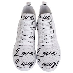 Live Love Laugh Monstera  Men s Lightweight High Top Sneakers