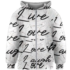 Live Love Laugh Monstera  Kids  Zipper Hoodie Without Drawstring