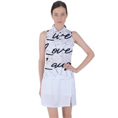 Live Love Laugh Monstera  Women s Sleeveless Polo T-shirt by ConteMonfrey