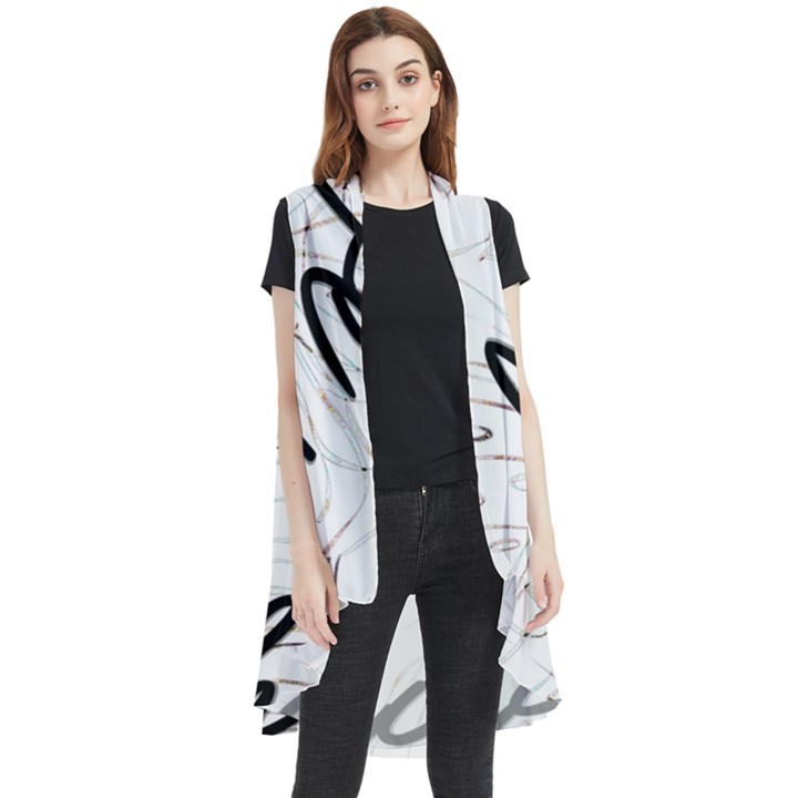 Live love laugh Monstera  Sleeveless Chiffon Waistcoat Shirt