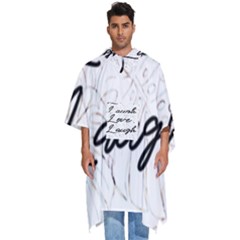 Live Love Laugh Monstera  Men s Hooded Rain Ponchos by ConteMonfrey