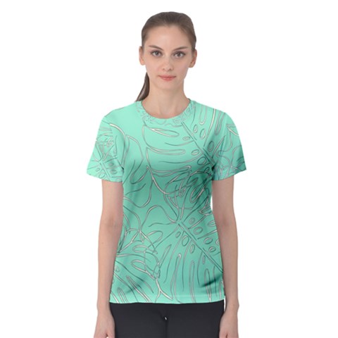 Ocean Monstera Women s Sport Mesh T-shirt by ConteMonfrey