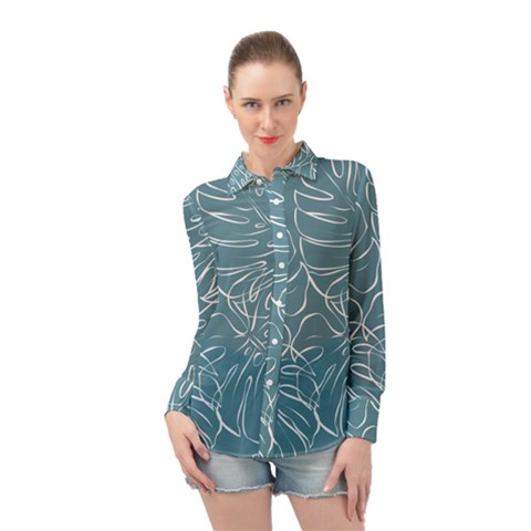 Monsteras Long Sleeve Chiffon Shirt by ConteMonfrey