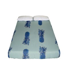 Blue King Pineapple  Fitted Sheet (full/ Double Size) by ConteMonfrey