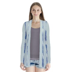 Blue King Pineapple  Drape Collar Cardigan by ConteMonfrey