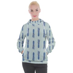 Blue King Pineapple  Women s Hooded Pullover by ConteMonfrey