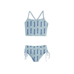 Blue King Pineapple  Girls  Tankini Swimsuit by ConteMonfrey