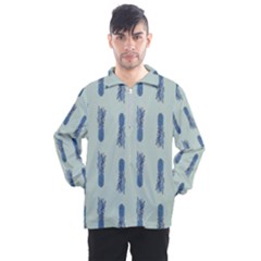 Blue King Pineapple  Men s Half Zip Pullover