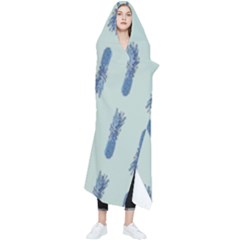 Blue King Pineapple  Wearable Blanket by ConteMonfrey