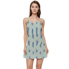 Blue King Pineapple  Short Frill Dress by ConteMonfrey