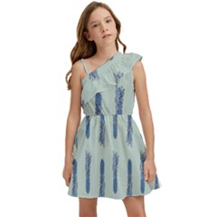 Blue King Pineapple  Kids  One Shoulder Party Dress by ConteMonfrey