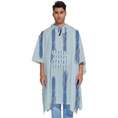 Blue King Pineapple  Men s Hooded Rain Ponchos by ConteMonfrey