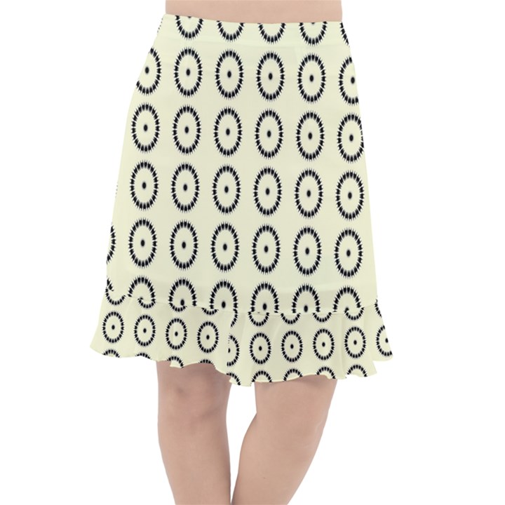 Sharp Circles Fishtail Chiffon Skirt