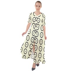 Sharp Circles Waist Tie Boho Maxi Dress by ConteMonfrey