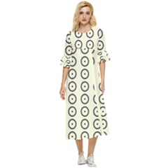 Sharp Circles Double Cuff Midi Dress by ConteMonfrey