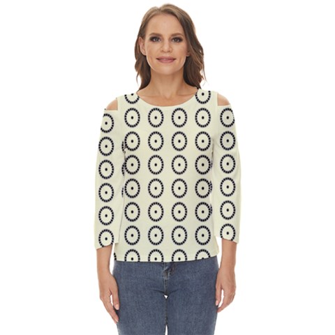 Sharp Circles Cut Out Wide Sleeve Top by ConteMonfrey