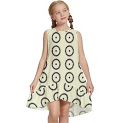 Sharp Circles Kids  Frill Swing Dress by ConteMonfrey