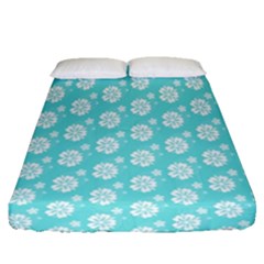 Spring Happiness Blue Ocean Fitted Sheet (queen Size) by ConteMonfrey