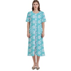 Spring Happiness Blue Ocean Women s Cotton Short Sleeve Night Gown by ConteMonfrey