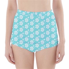 Spring Happiness Blue Ocean High-waisted Bikini Bottoms by ConteMonfrey