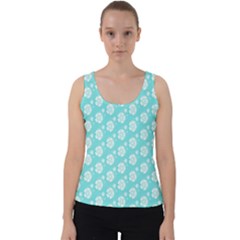 Spring Happiness Blue Ocean Velvet Tank Top by ConteMonfrey