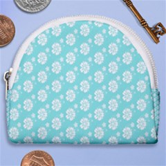 Spring Happiness Blue Ocean Horseshoe Style Canvas Pouch by ConteMonfrey