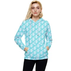 Spring Happiness Blue Ocean Women s Lightweight Drawstring Hoodie by ConteMonfrey