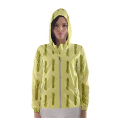 Yellow Pineapple Women s Hooded Windbreaker