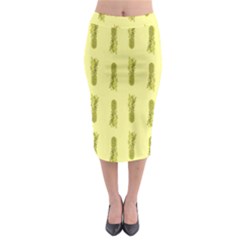 Yellow Pineapple Midi Pencil Skirt by ConteMonfrey