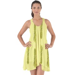 Yellow Pineapple Show Some Back Chiffon Dress by ConteMonfrey