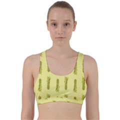 Yellow Pineapple Back Weave Sports Bra by ConteMonfrey