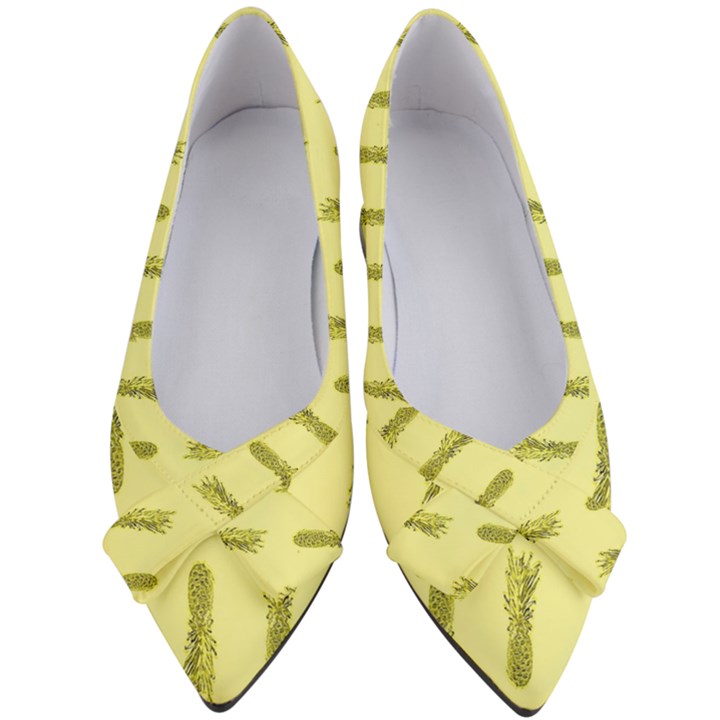 Yellow Pineapple Women s Bow Heels