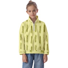 Yellow Pineapple Kids  Half Zip Hoodie