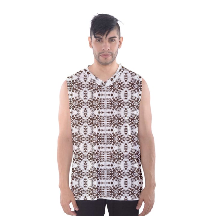 Brown snake skin Men s Basketball Tank Top