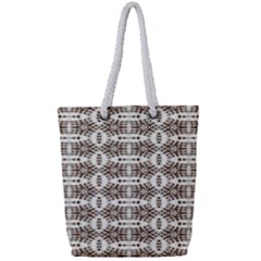 Brown Snake Skin Full Print Rope Handle Tote (small) by ConteMonfrey