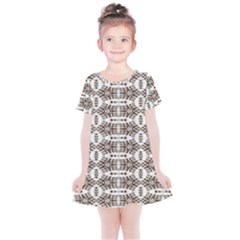 Brown Snake Skin Kids  Simple Cotton Dress by ConteMonfrey