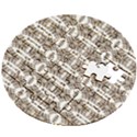 Brown snake skin Wooden Puzzle Round View2