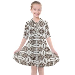 Brown Snake Skin Kids  All Frills Chiffon Dress by ConteMonfrey