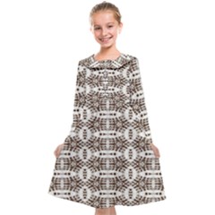 Brown Snake Skin Kids  Midi Sailor Dress by ConteMonfrey