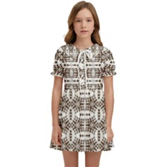 Brown Snake Skin Kids  Sweet Collar Dress by ConteMonfrey