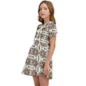 Brown snake skin Kids  Sweet Collar Dress View3